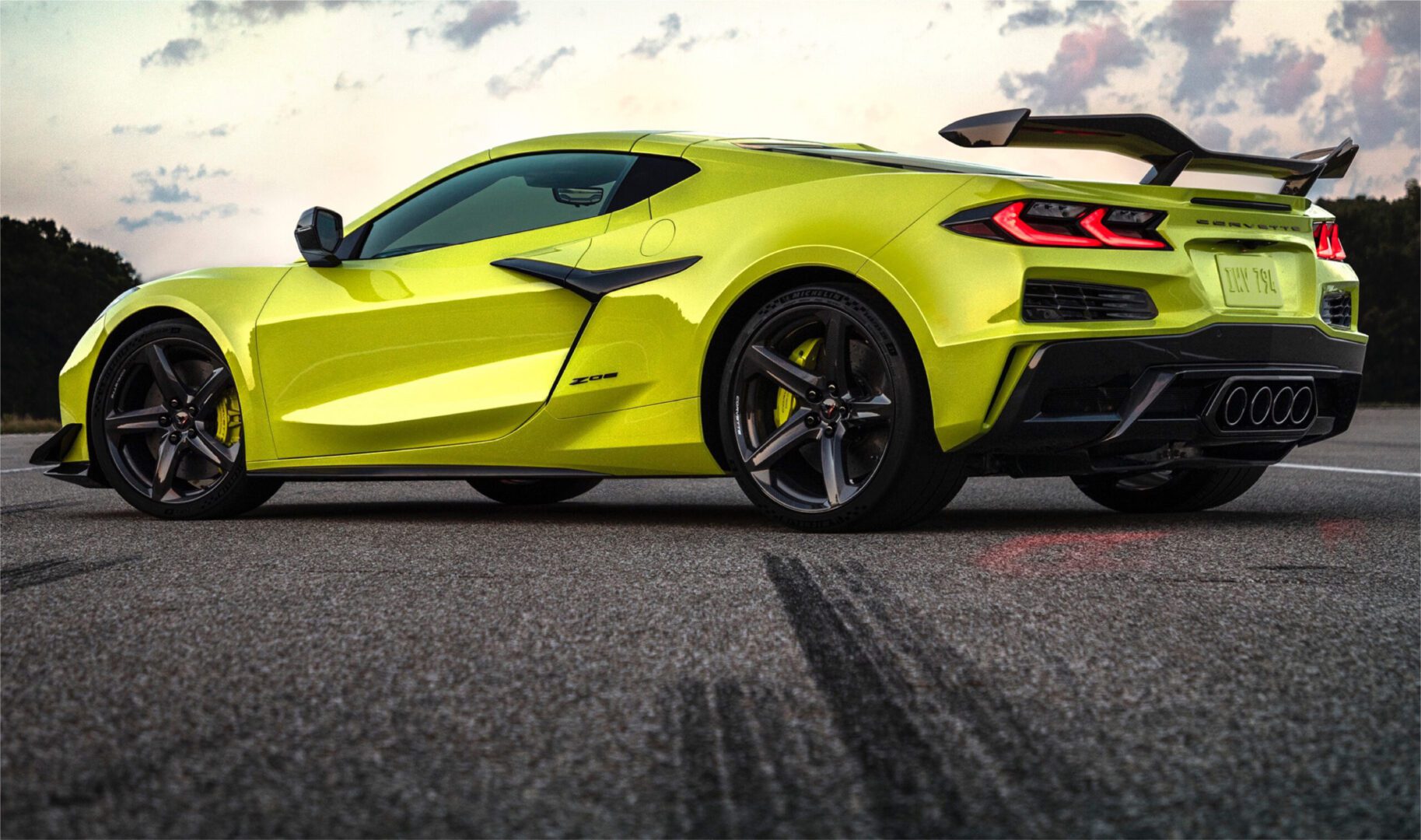 The 2020 chevrolet corvette gtr is parked on a road.