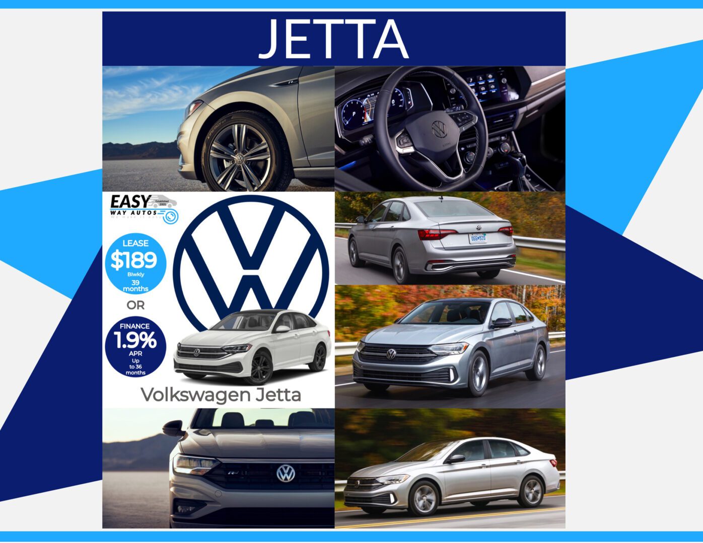 The volkswagen jetta is shown on the cover of a magazine.