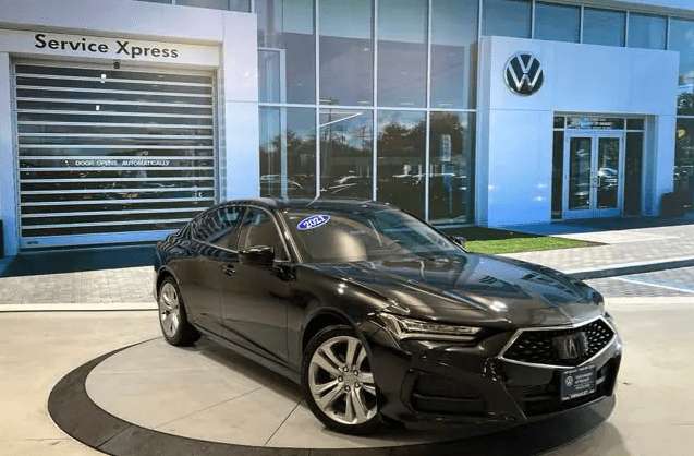 New black luxury car 2019 acura tlx.