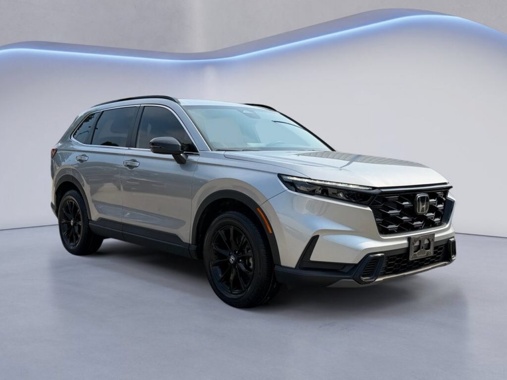 Silver Honda crossover SUV in clean studio