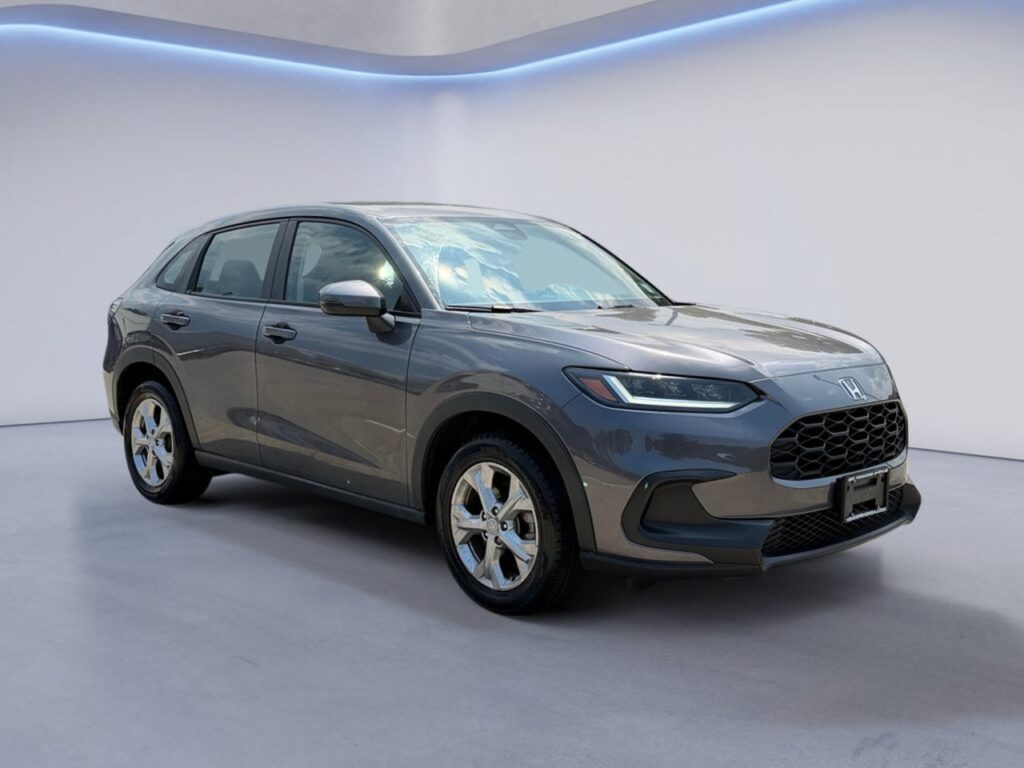 Gray Honda HR-V compact SUV in showroom