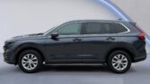 Dark gray SUV side profile on display