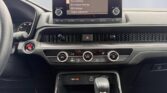 Car dashboard center console with infotainment screen