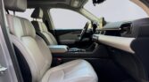 Beige leather car interior with front seats