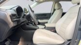 Front car interior with beige leather seats