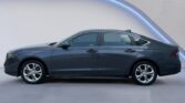 Side view of dark gray modern sedan