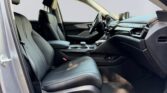 Modern car interior with black leather seats