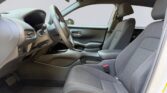 Modern car front interior with cloth seats