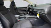Black cloth front car interior with touchscreen