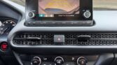 Car dashboard with backup camera display