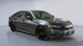 Dark gray Honda Civic sedan with black wheels