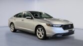 Silver Honda Accord sedan angled showroom view