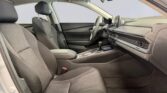 Modern car interior with gray cloth seats