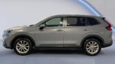 Silver SUV side profile in studio