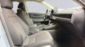 Modern car front interior with fabric seats