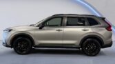 Silver SUV side profile in studio