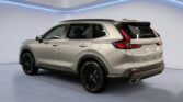 Silver compact SUV rear three-quarter view