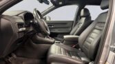 Black leather car interior, front seats