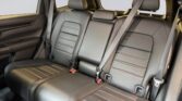 Black leather rear car seats with seatbelts
