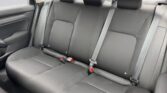 Gray cloth rear car seat with seatbelts