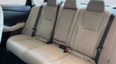 Gray cloth rear car seat with headrests