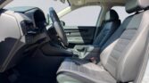 Modern car interior with leather front seats