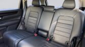 Black leather rear car seats