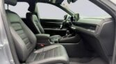 Modern car interior with leather front seats