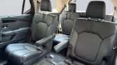 Black leather three-row SUV interior