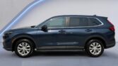 Side profile of dark blue SUV